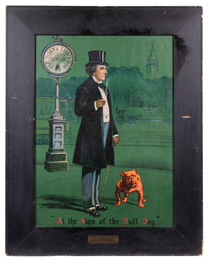 FRAMED JOHN W. MERRIAM & CO. CIGAR ADVERTISING POSTER (1 of 3)