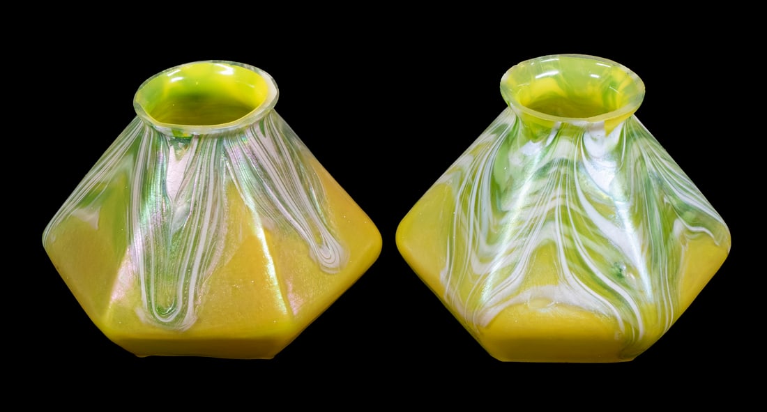 PR PULLED FEATHER ART GLASS LAMP SHADES (1 of 3)