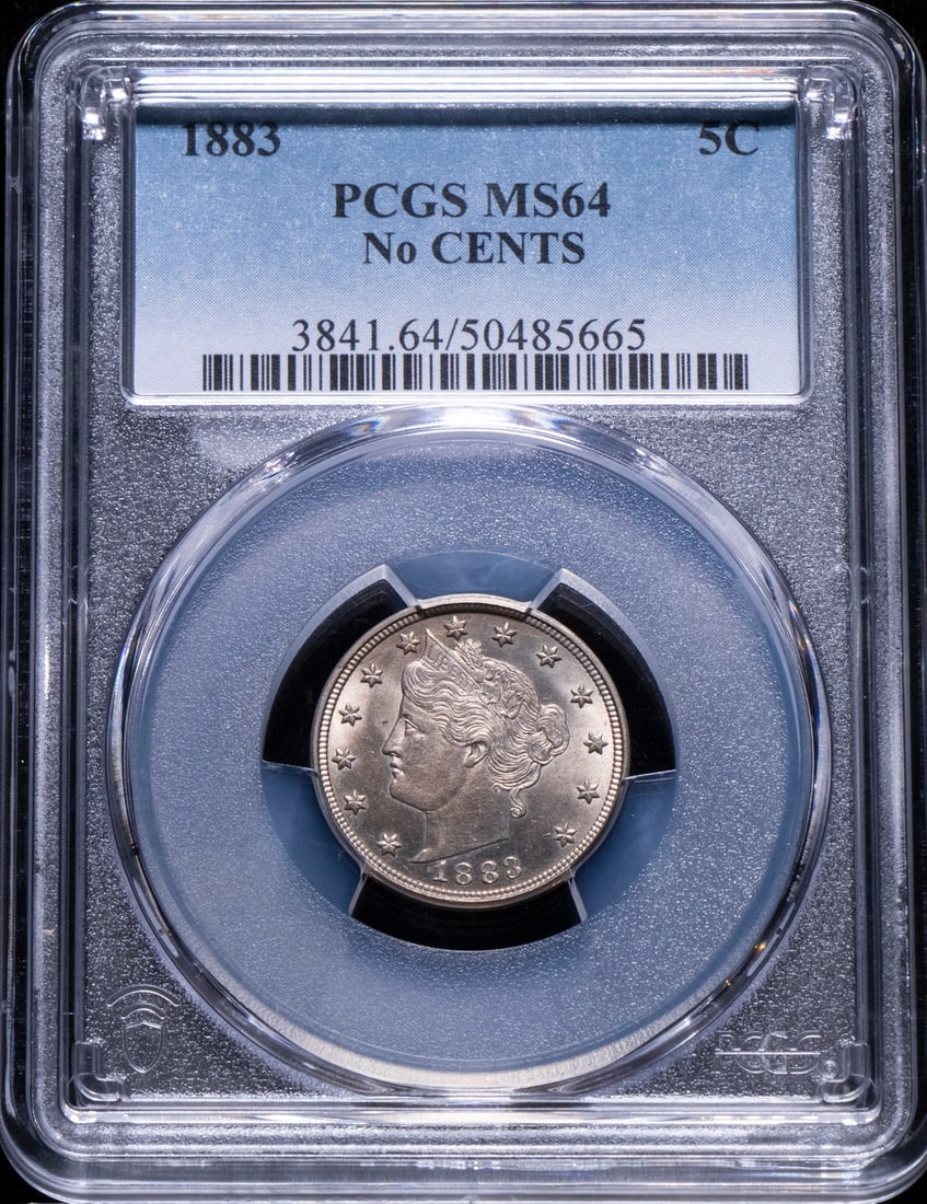 1883 NO CENTS LIBERTY HEAD NICKEL: PCGS MS-64