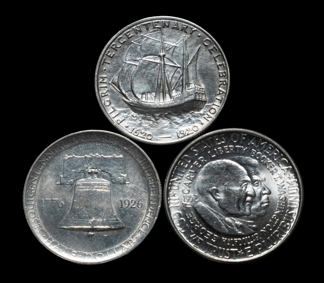 (3) COMMEMORATIVE HALF DOLLARS (1 of 2)