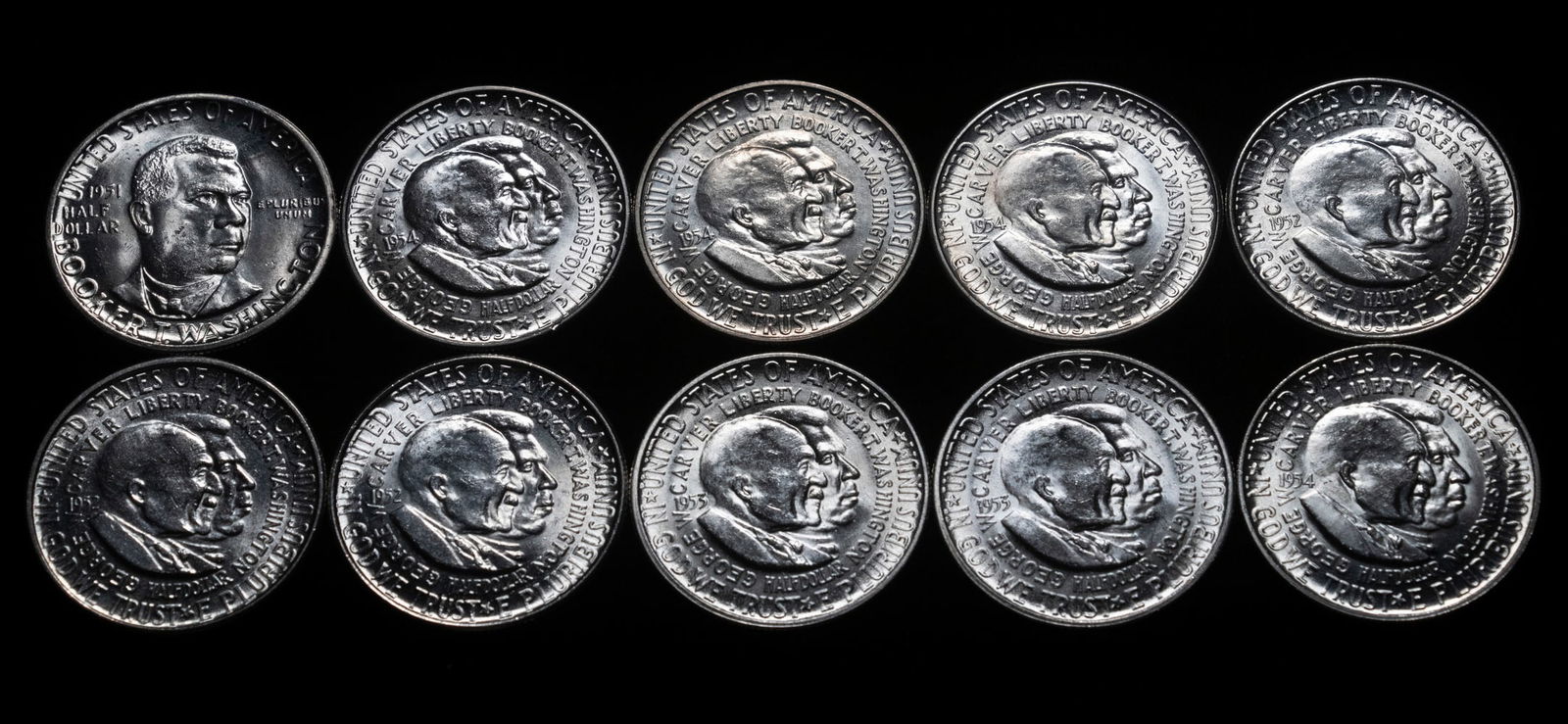 (10) COMMEMORATIVE HALF DOLLARS (1 of 2)