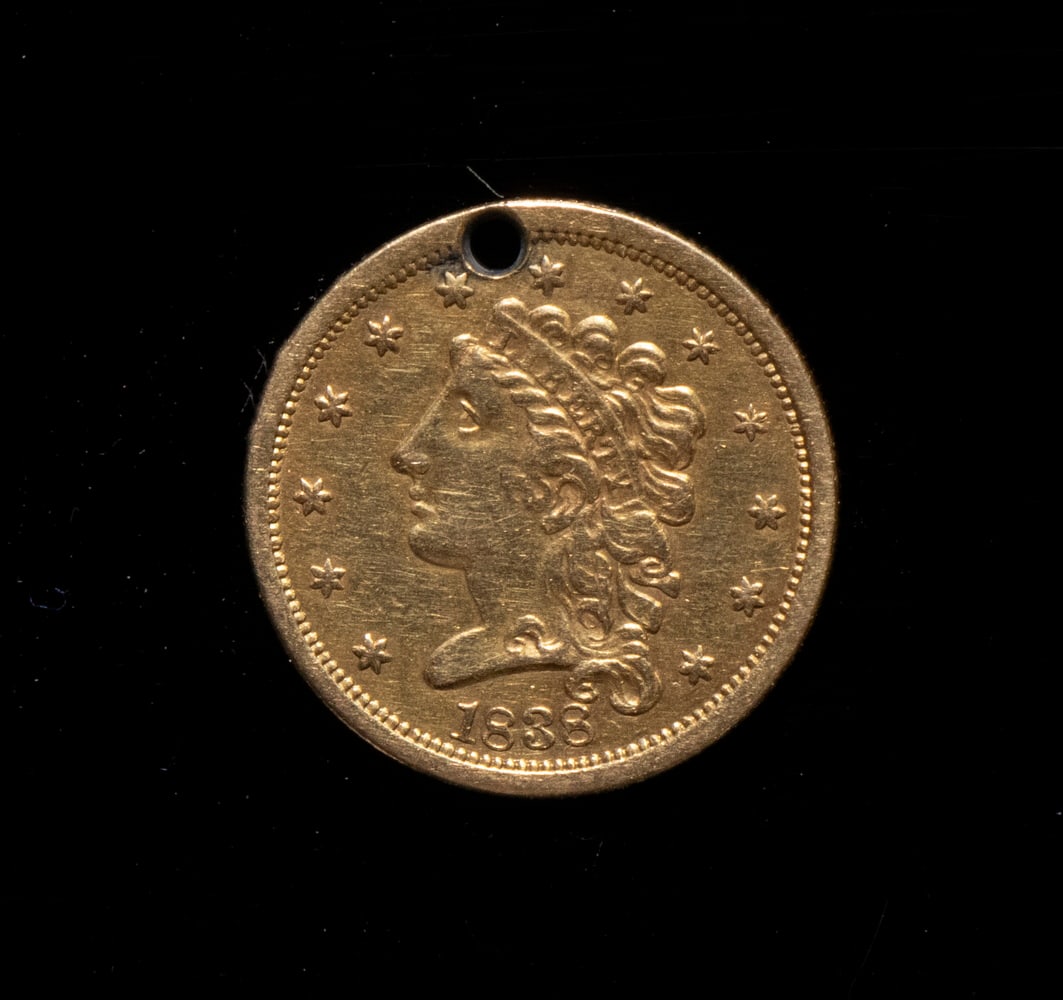 1838 CAPPED BUST $2.50 GOLD COIN (1 of 2)
