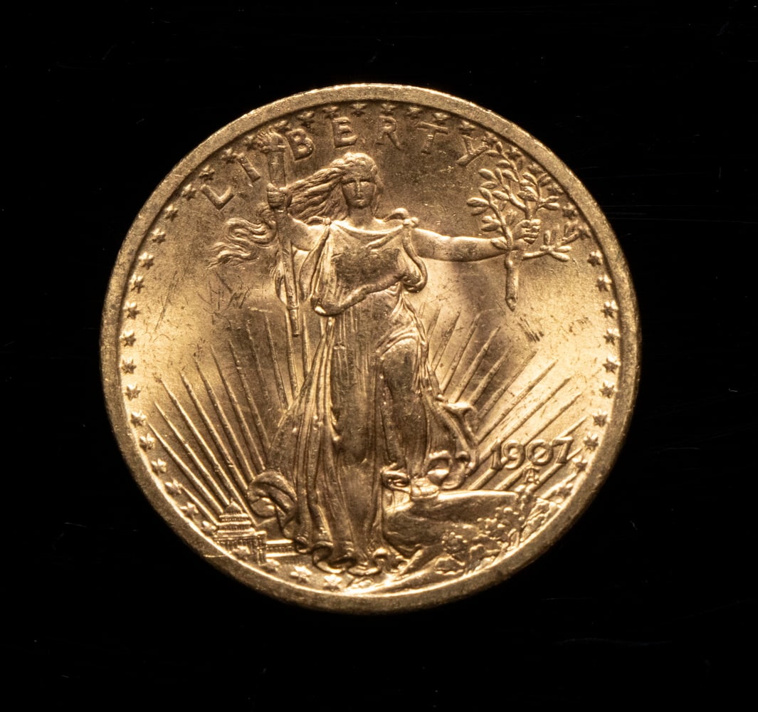 1907 $20 ST. GAUDENS GOLD (1 of 2)