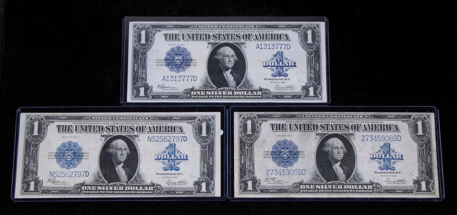 (3) $1 1923 SILVER CERTIFICATES (1 of 2)