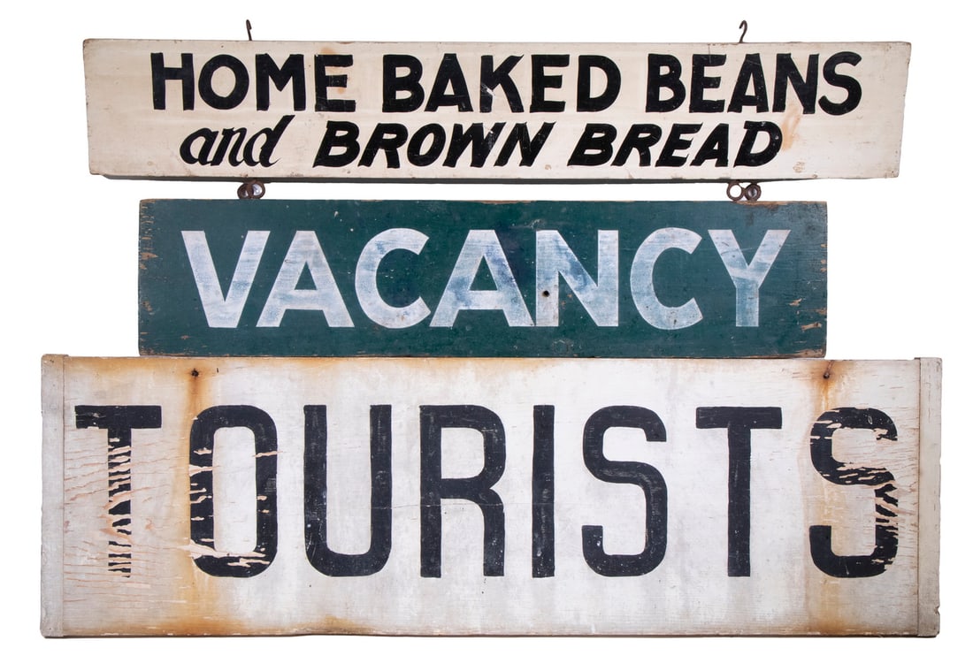 (3) PAINTED TWO-SIDED SIGNS (1 of 2)