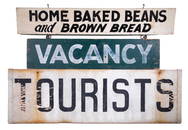 (3) PAINTED TWO-SIDED SIGNS