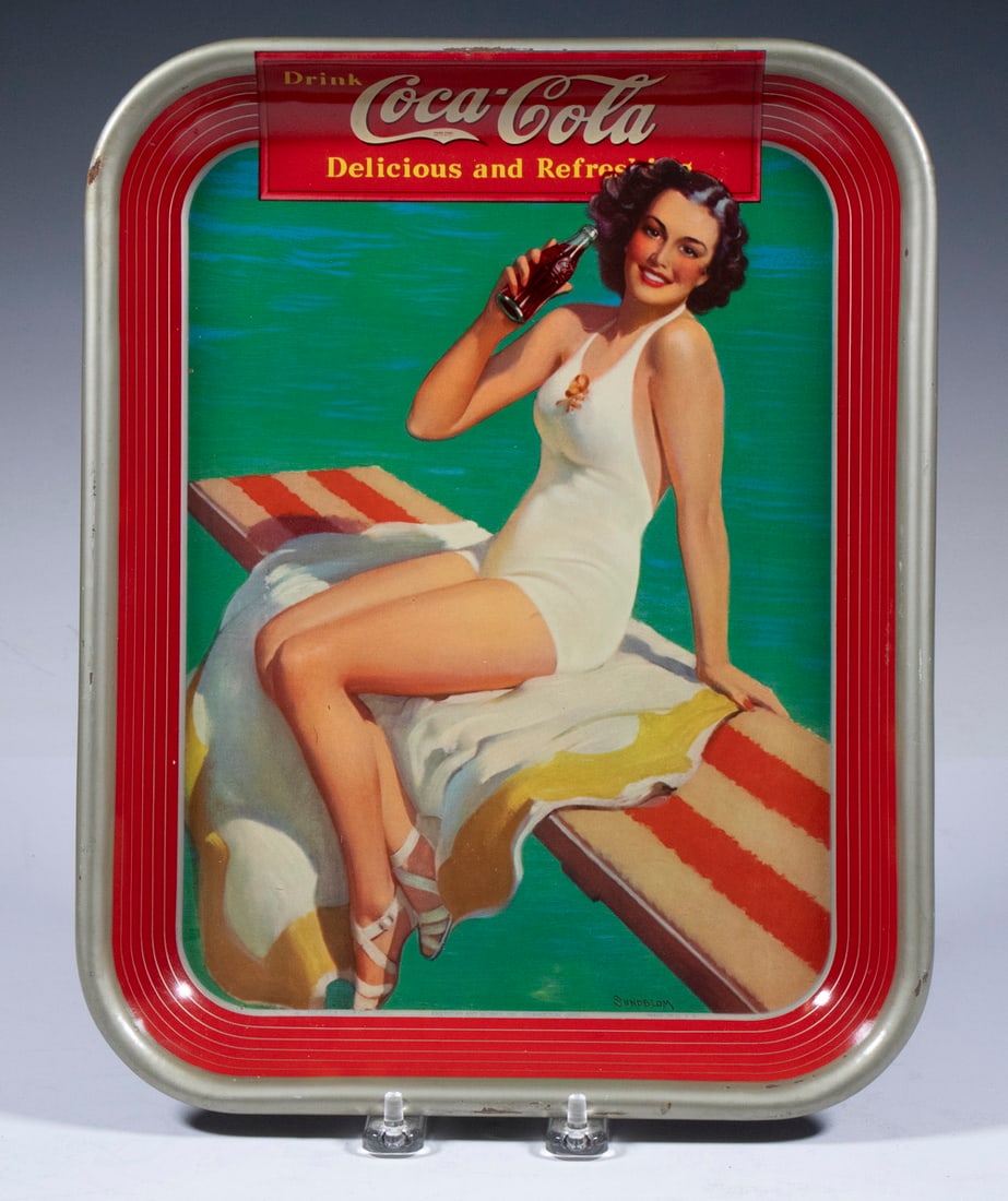 VINTAGE COCA COLA BATHING BEAUTY SERVING TRAY (1 of 2)