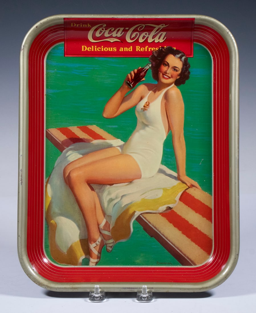 VINTAGE COCA COLA BATHING BEAUTY SERVING TRAY (1 of 2)