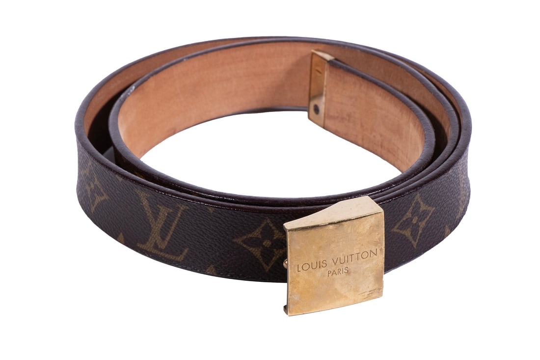LOUIS VUITTON MONOGRAM LEATHER BELT (1 of 3)