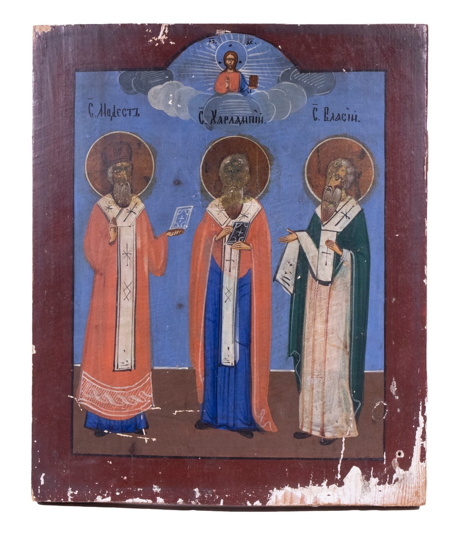 19TH C. GREEK ORTHODOX ICON (1 of 4)