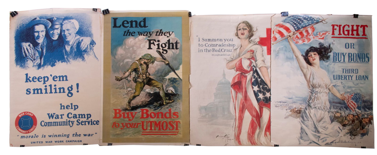 (4) ORIGINAL LG WWI BROADSIDE POSTERS, UNFRAMED (1 of 7)