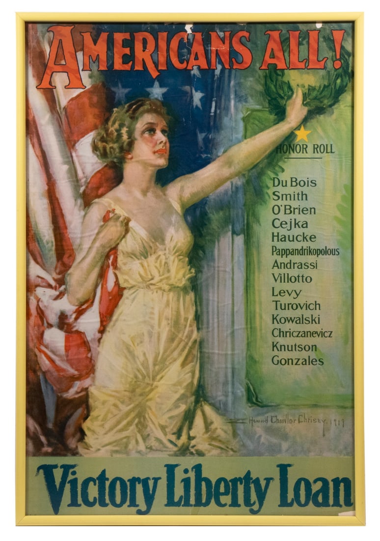 WWI LIBERTY LOAN POSTER BY CHRISTY, FRAMED (1 of 2)