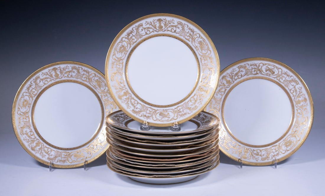 (12) CHARLES AHRENFELDT LIMOGES SALAD PLATES (1 of 2)