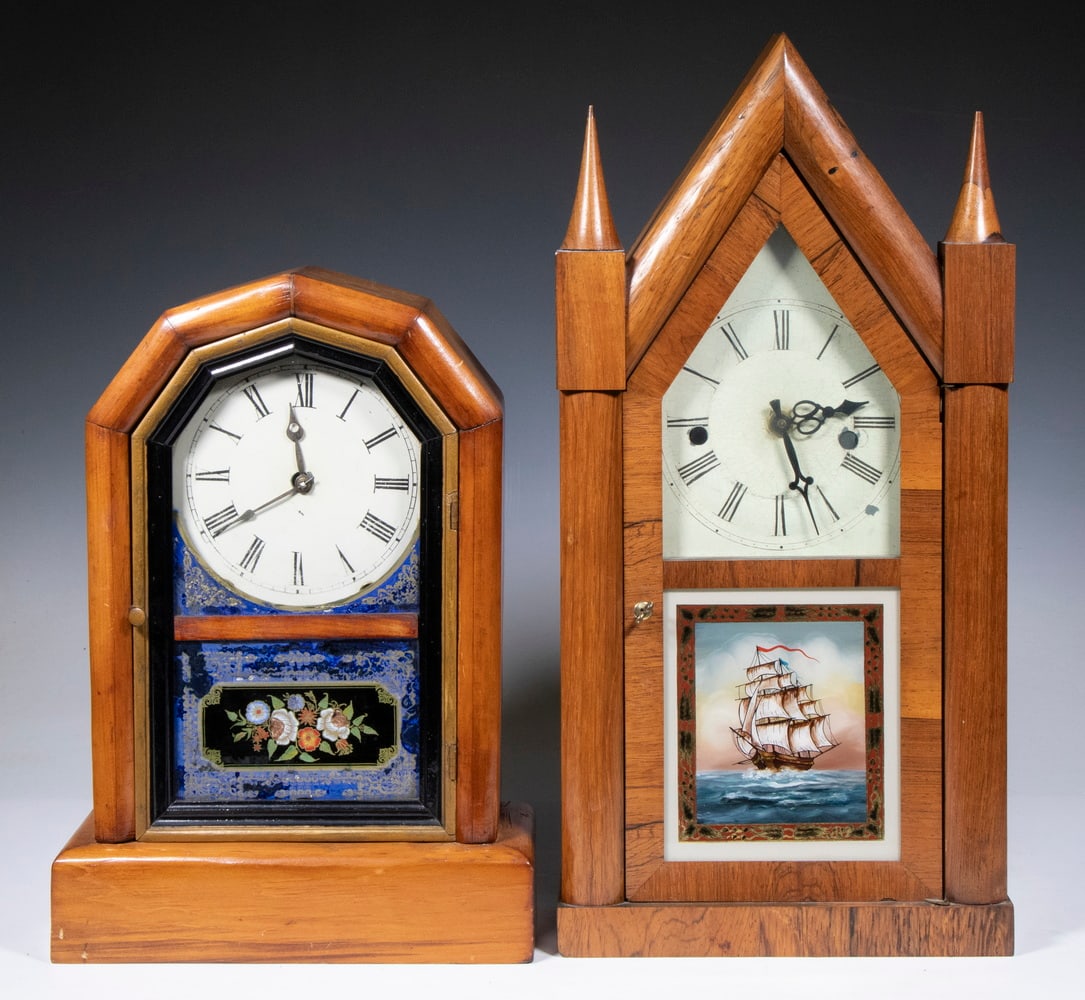 (2) DECORATIVE 19TH C. MANTEL CLOCKS (1 of 5)