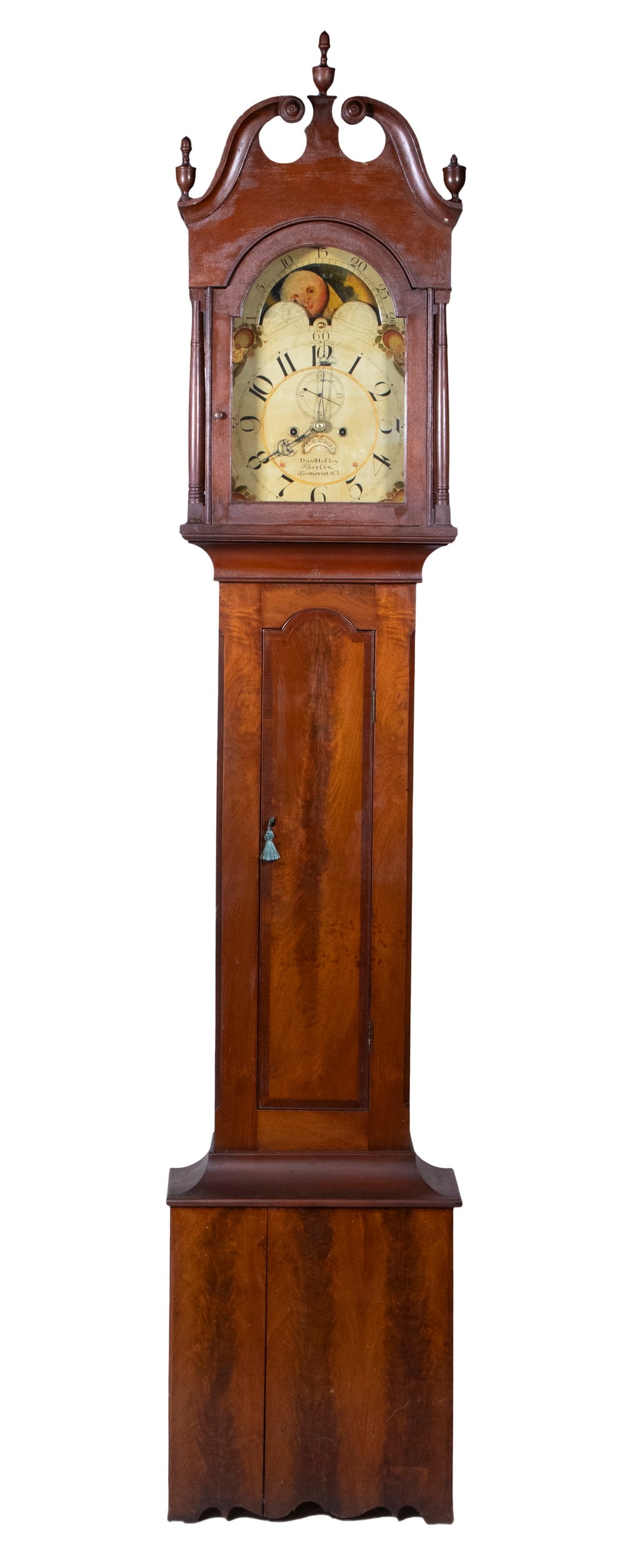 CHIPPENDALE MAHOGANY TALL CLOCK BY DANIEL HEFLEY, BERLIN, PA (1 of 6)