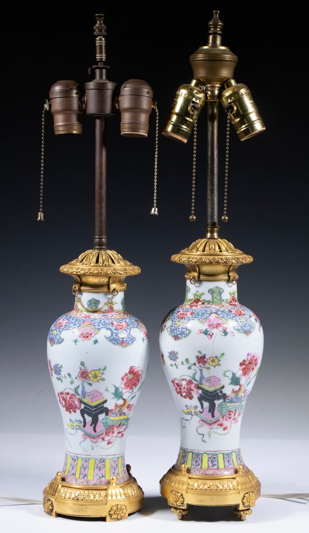 PR CHINESE PORCELAIN LAMPS WITH ORMOLU MOUNTS (1 of 3)