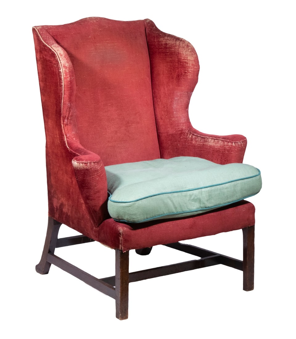 ENGLISH CHIPPENDALE PERIOD WING CHAIR (1 of 6)
