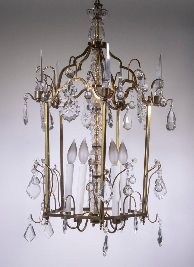 LOIUS XIV STYLE CRYSTAL CHANDELIER (1 of 2)