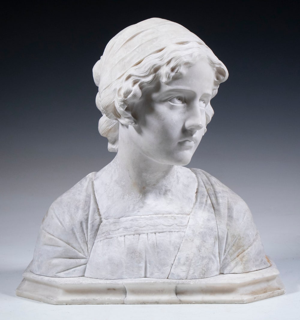 GIUSEPPE BESSI (ITALY, 1857-1922) MARBLE BUST (1 of 6)