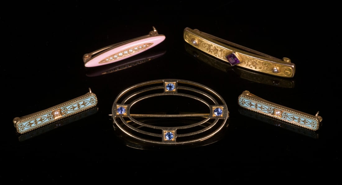 14K GOLD BROOCHES (1 of 2)