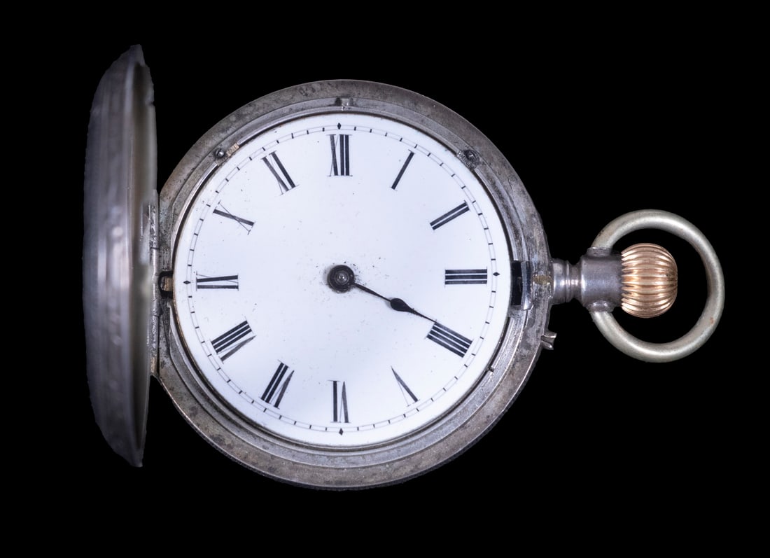 STERLING SILVER CASED PENDANT WATCH (1 of 4)