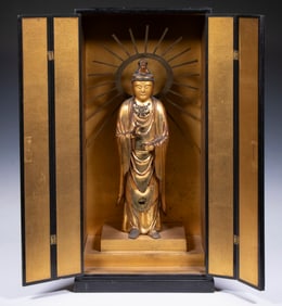 LARGE JAPANESE HOME SHRINE, EARLY 20TH C.