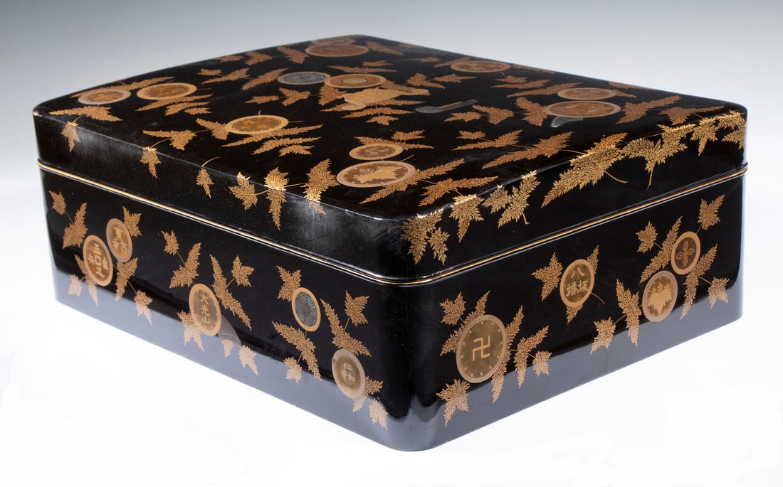 19TH C. JAPANESE LACQUERED BOX W/ OUTER BOX (1 of 6)