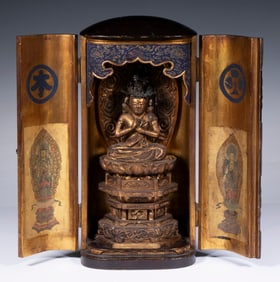 19TH C. JAPANESE TRAVELER'S SHRINE