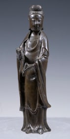 SMALL 19TH C. JAPANESE BRONZE FIGURE