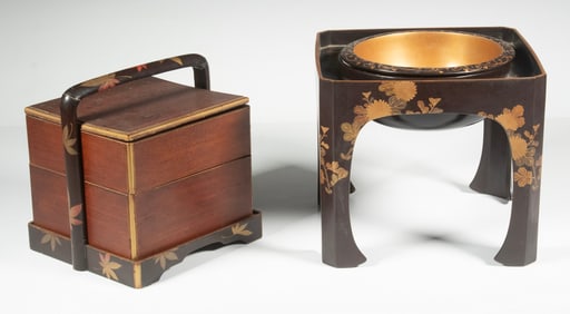 (2 PCS) VINTAGE JAPANESE LACQUERWARE