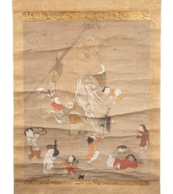 JAPANESE SCROLL, 18TH C
