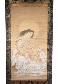 JAPANESE SCROLL, ARTIST UNKNOWN, UNFRAMED