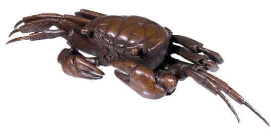 JAPANESE BRONZE ARTICULATED CRAB