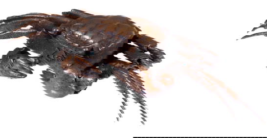JAPANESE BRONZE ARTICULATED CRAB (1 of 4)