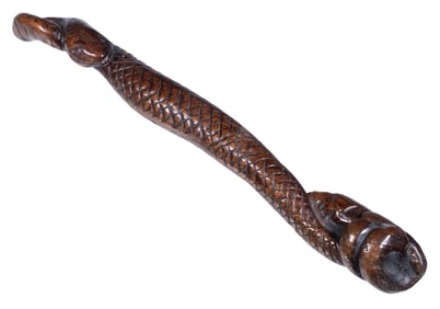 19TH C. JAPANESE WOODEN TOBACCO PIPE HOLDER