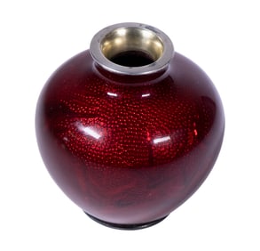 ANDO MINIATURE JAPANESE GINBARI CLOISONNE VASE