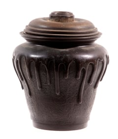 JAPANESE BRONZE KEROSENE LAMP