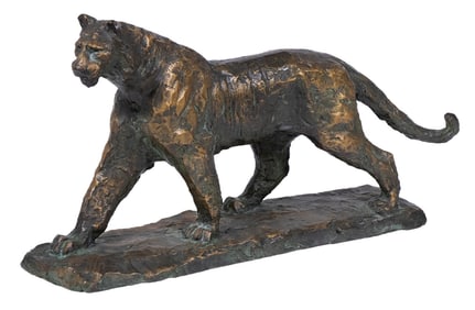 JAPANESE BRONZE TIGER SCULPTURE