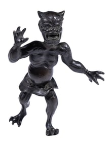 EDO PERIOD BRONZE FIGURE OF A DEMON