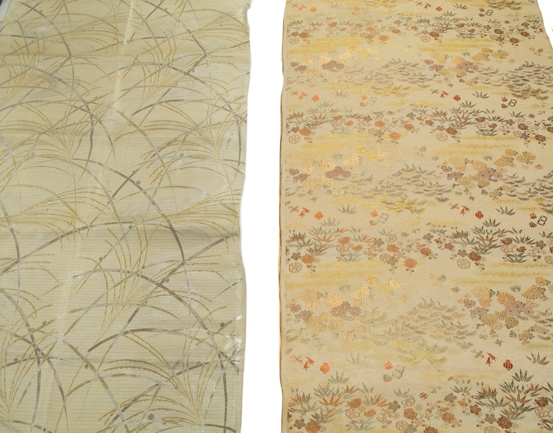 (2) BOLTS 1950S JAPANESE BROCADE FABRIC 26" X 160" EACH (1 of 3)