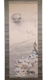 WWI ERA JAPANESE PAINTED SCROLL