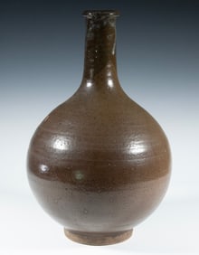LARGE 1970S JAPANESE RAKU BOTTLE