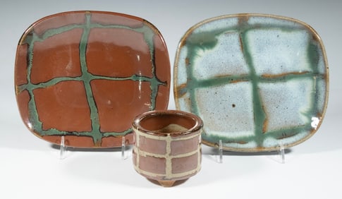 (3 PCS) JAPANESE MASHIKO POTTERY