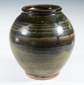 JAPANESE MASHIKO POTTERY STORAGE JAR