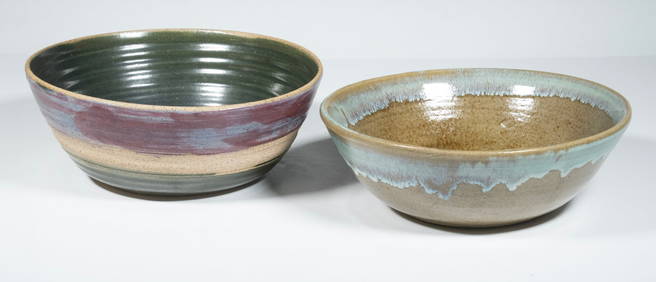(2) JAPANESE ART POTTERY BOWLS (1 of 3)