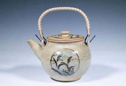 JAPANESE MASHIKO WARE POTTERY TEAPOT