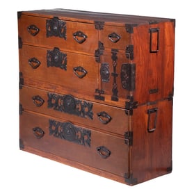 JAPANESE MEIJI PERIOD TWO-PART TANSU