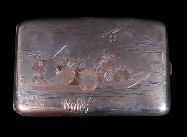 JAPANESE MIXED METAL CIGARETTE CASE BY MIYAMOTO SHOKO (1 of 5)
