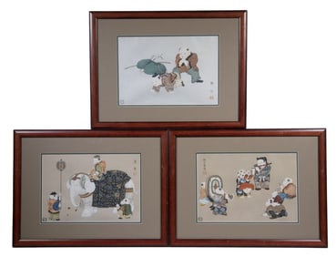 (3) JAPANESE PRINTS OF CHINESE SUBJECT MATTER