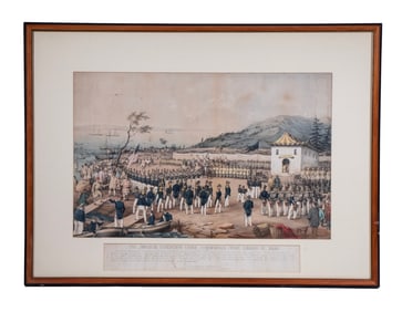 RARE PERRY EXPEDITION TO JAPAN PRINT 1853